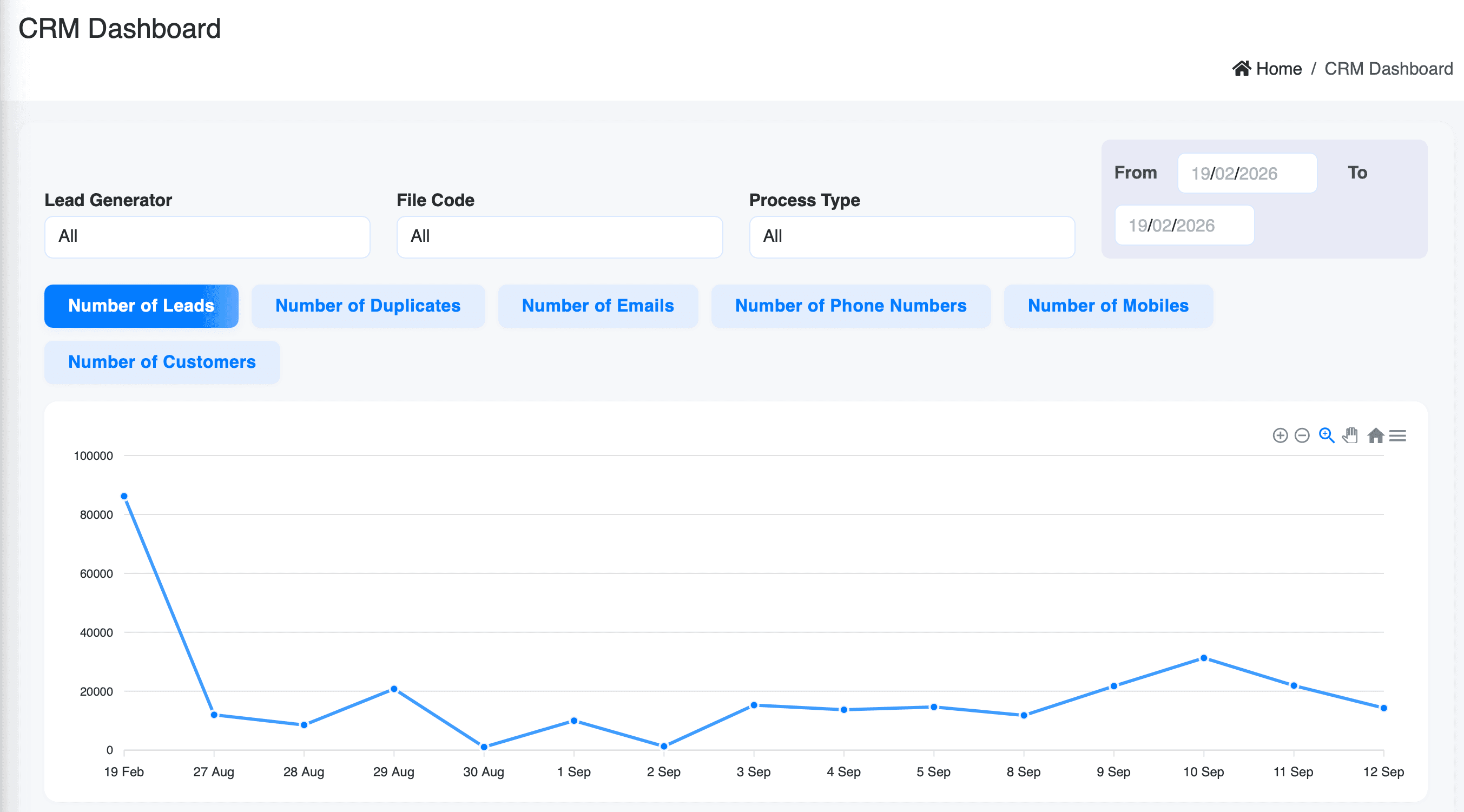 Screenshot of Infinit CRM
