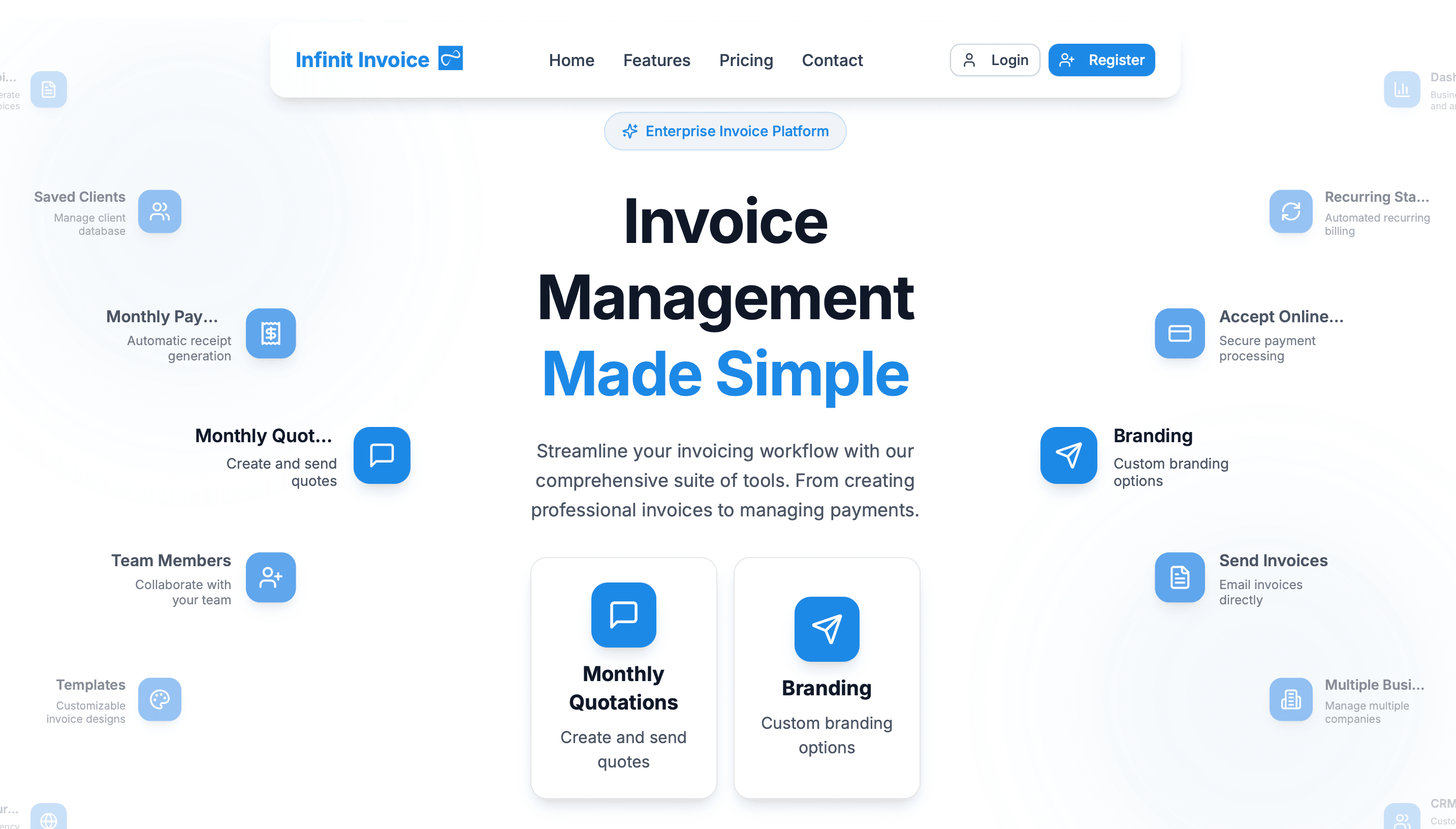 Screenshot of Infinit Invoice