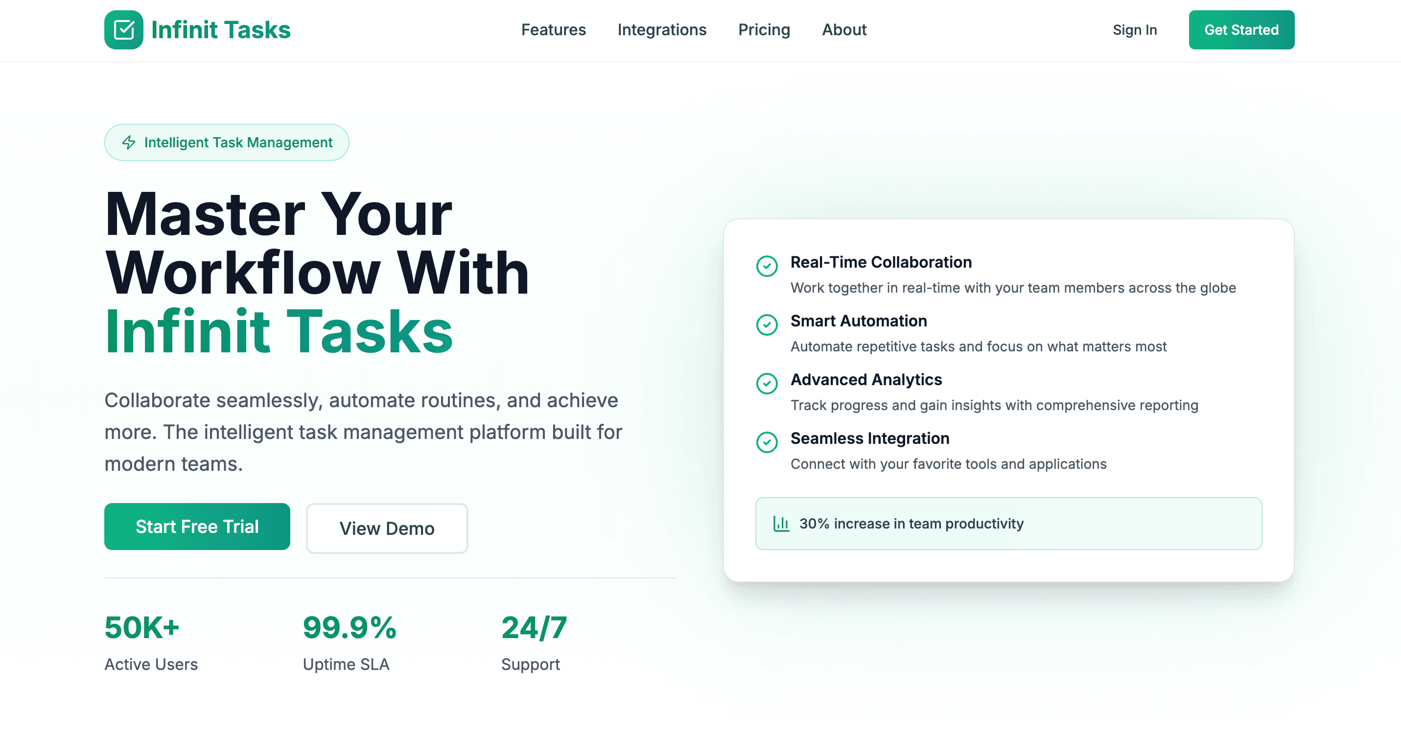 Screenshot of Infinit Tasks