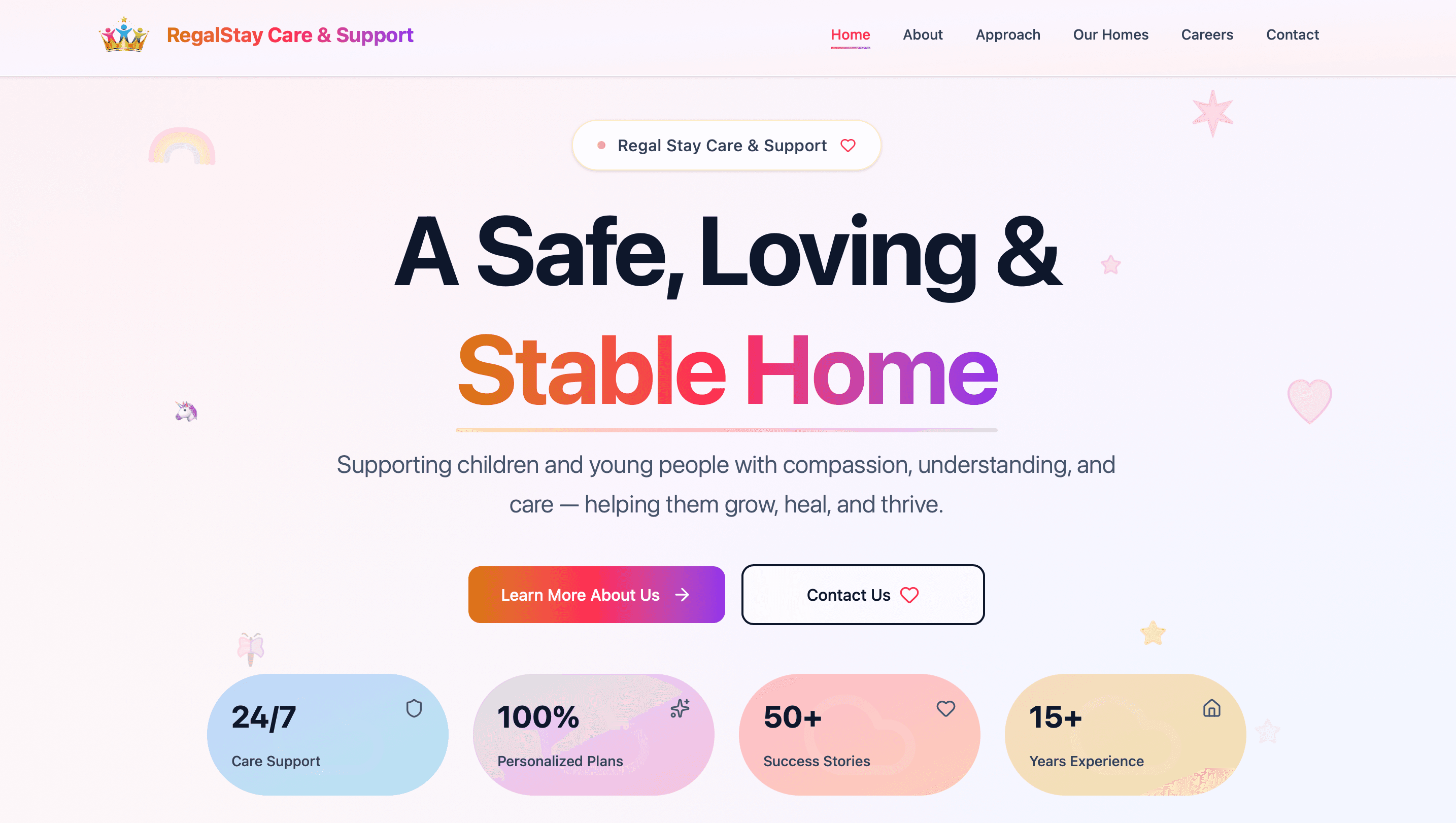 Screenshot of Regal Stay Care