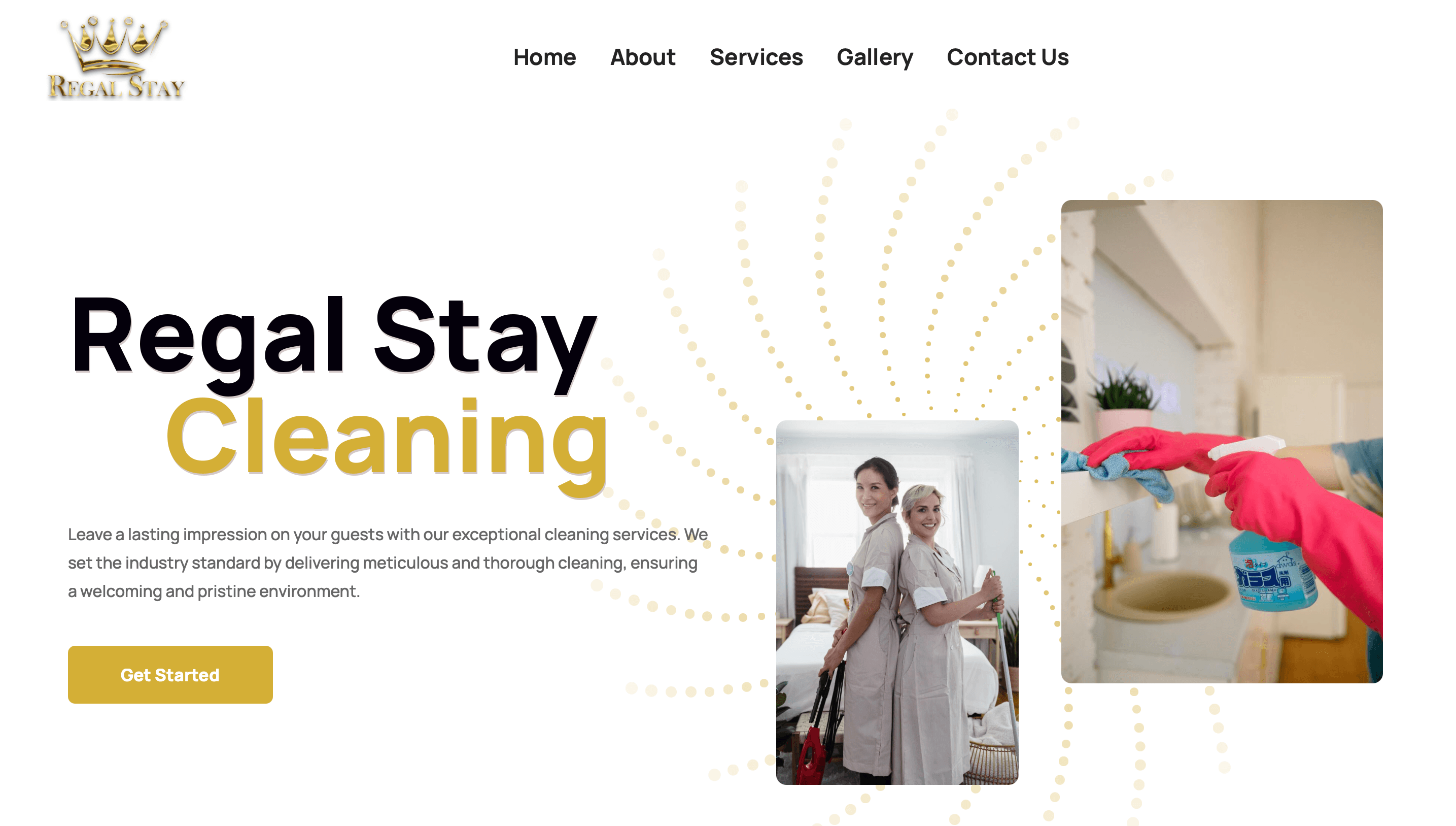 Screenshot of Regal Stay Cleaning