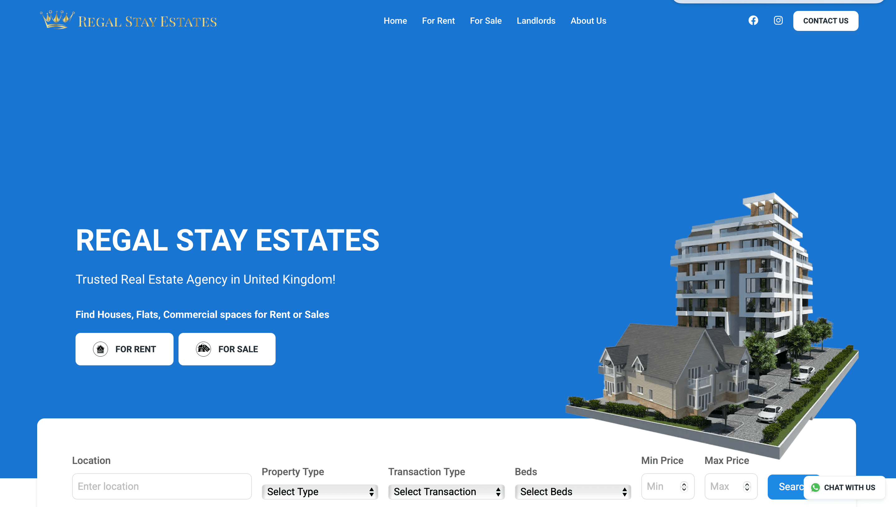 Screenshot of Regal Stay Estates