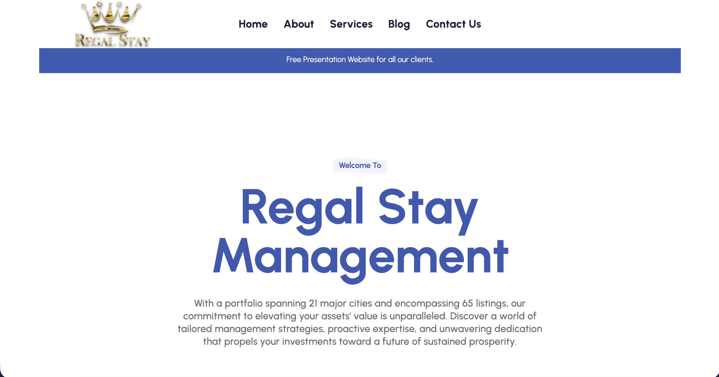 Screenshot of Regal Stay Management